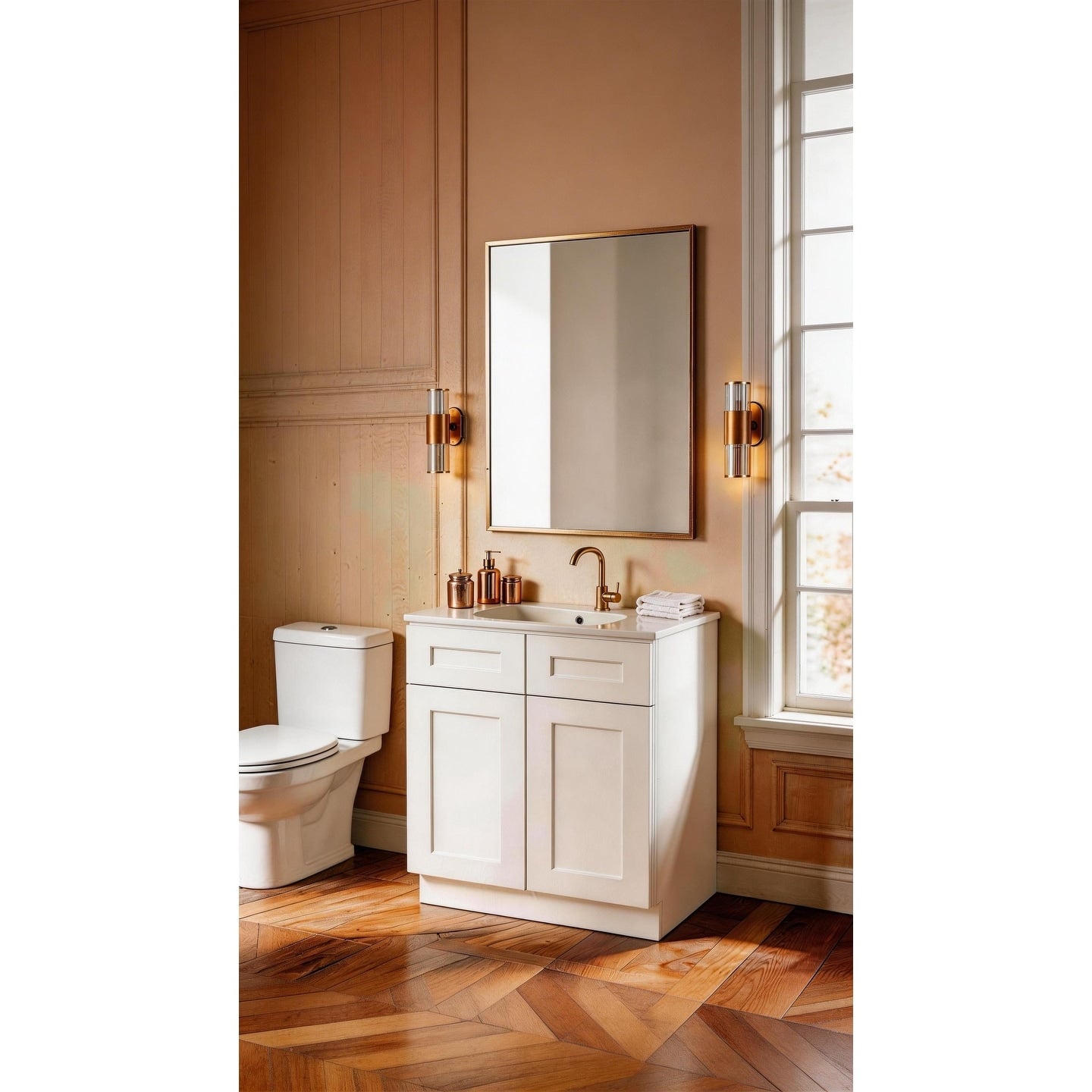Classic Wooden Sink Base Storage Cabinet With Double Doors Soft Close Hinges White By Gdfstudio Countertop Not Included