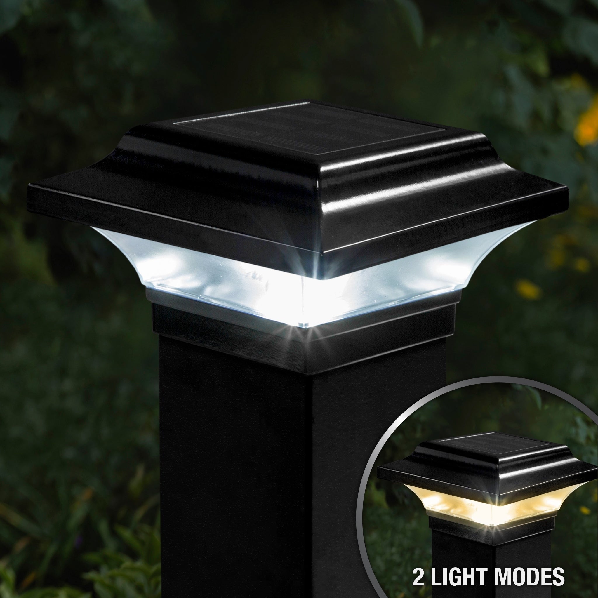 2.5 X 2.5 Black Aluminum Imperial Solar Post Cap Set Of 2