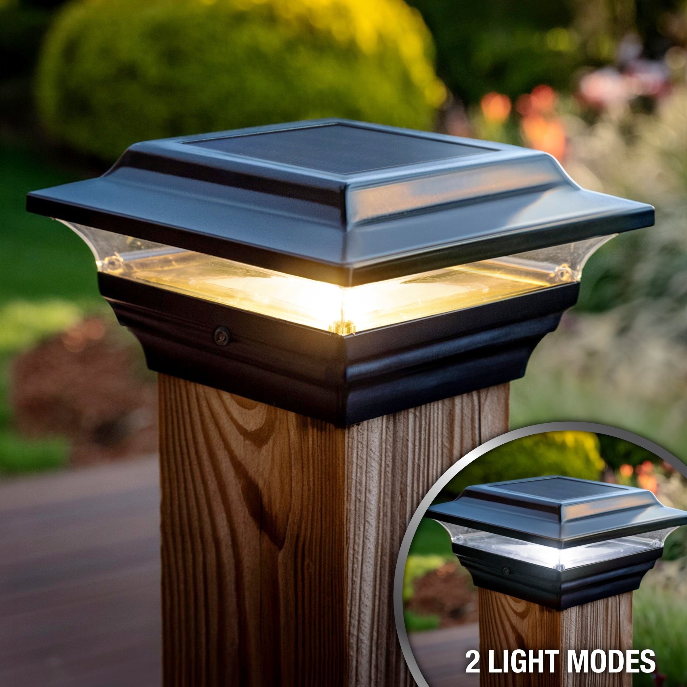 4X4 Black Aluminum Imperial Solar Post Cap Set Of 2
