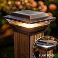 4X4 Bronze Aluminum Imperial Solar Post Cap Set Of 2