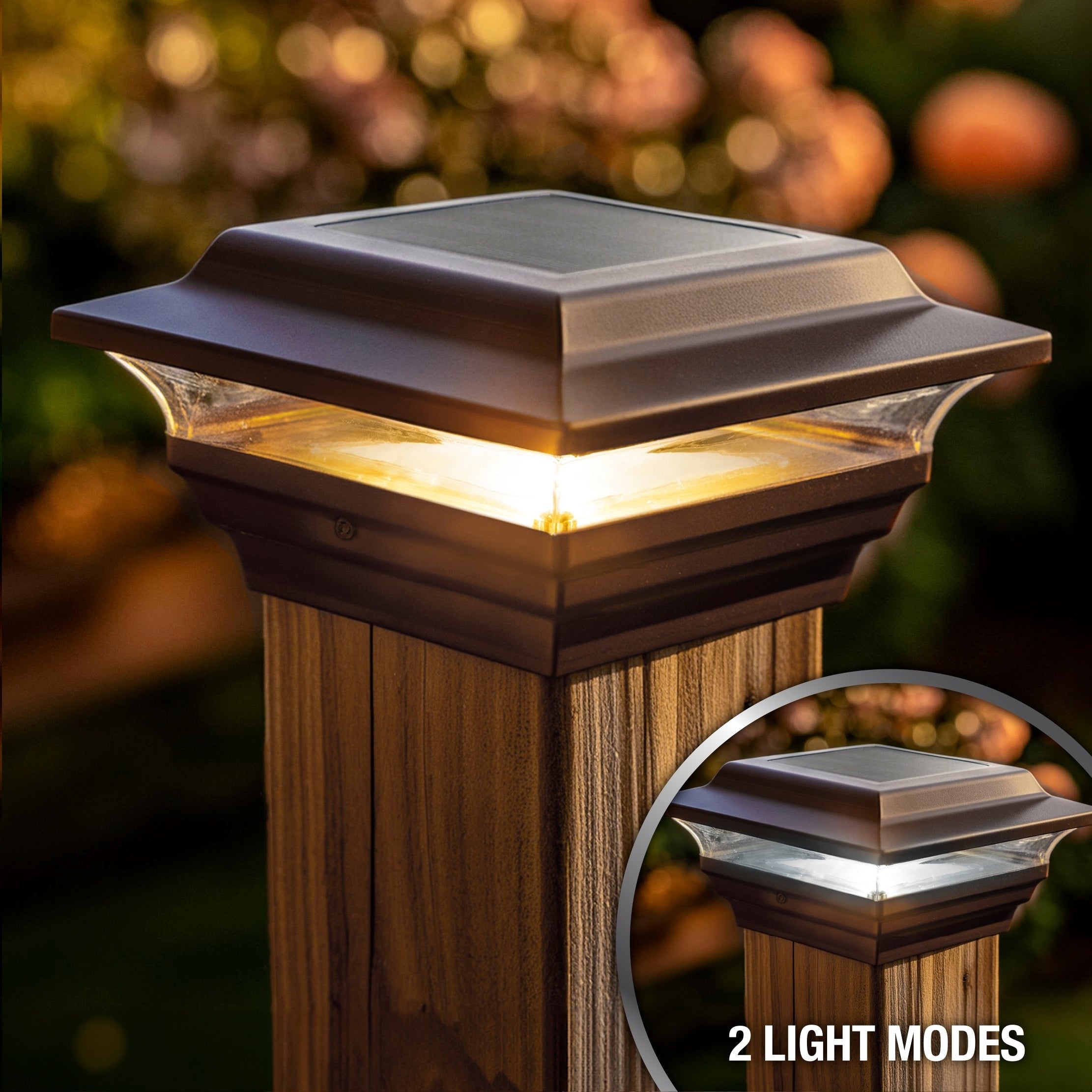 4X4 Bronze Aluminum Imperial Solar Post Cap Set Of 2