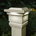 4X4 Tan Pvc Classy Solar Post Cap Set Of 2