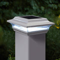 4X4 White Aluminum Imperial Solar Post Cap Set Of 2