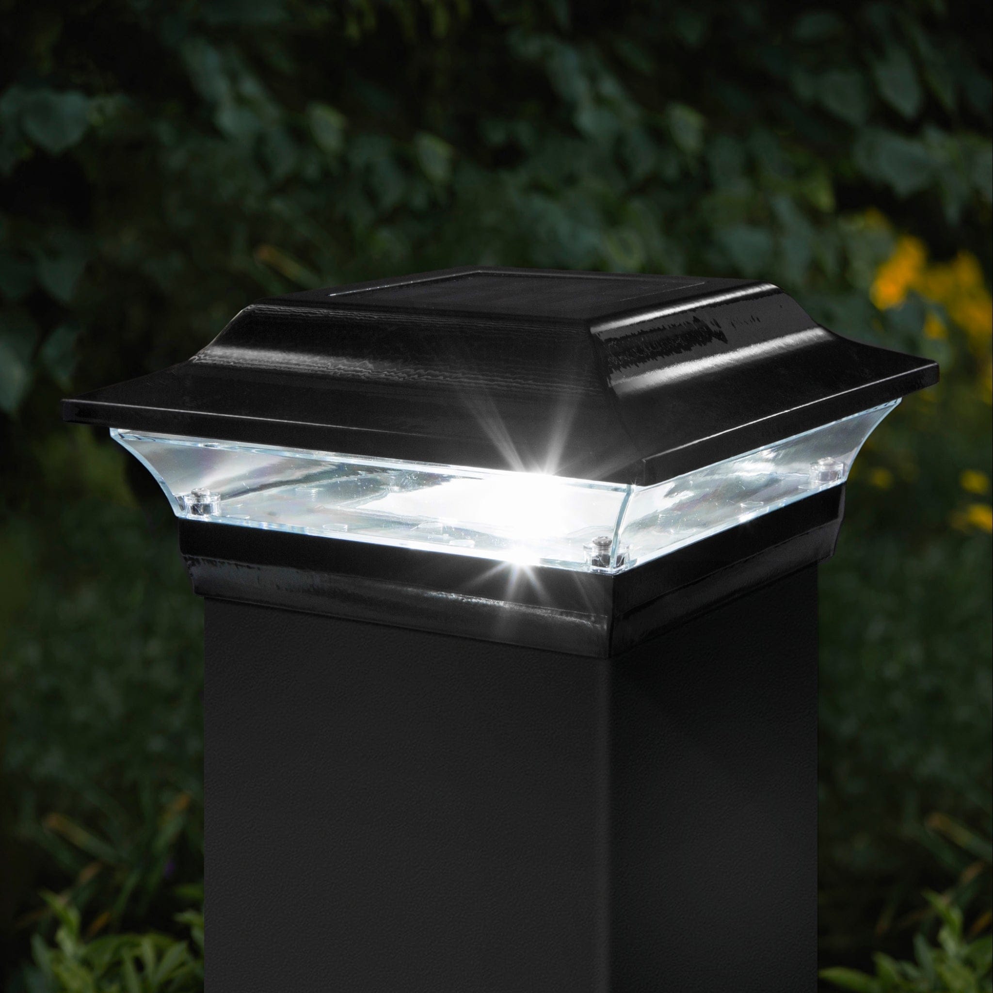 Black Aluminum Imperial Solar Post Cap 5 X 5 Inch 2 Pack