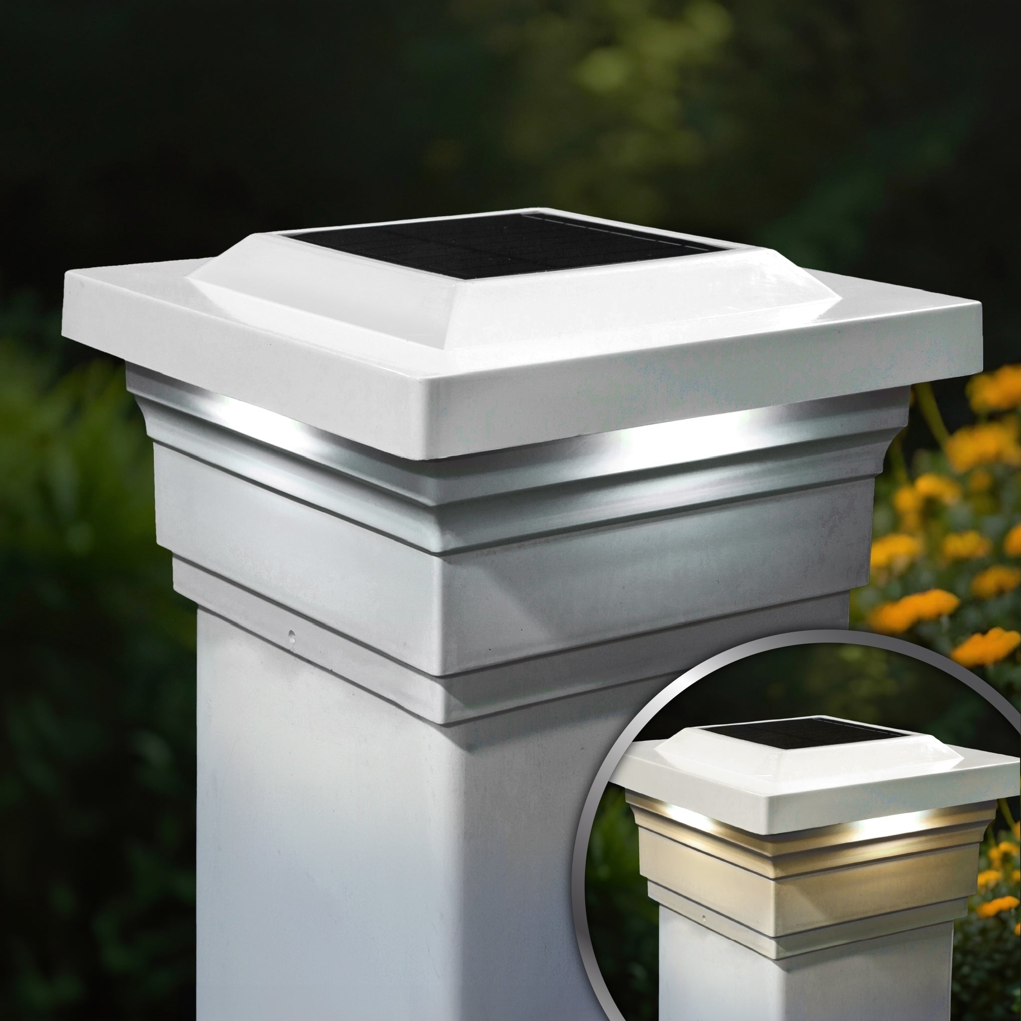 5X5 Pvc Majestic Solar Post Cap Set Of 2