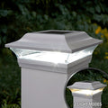 5X5 White Aluminum Imperial Solar Post Cap Set Of 2