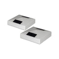 5X5 White Pvc Pyramid Solar Post Cap Set Of 2