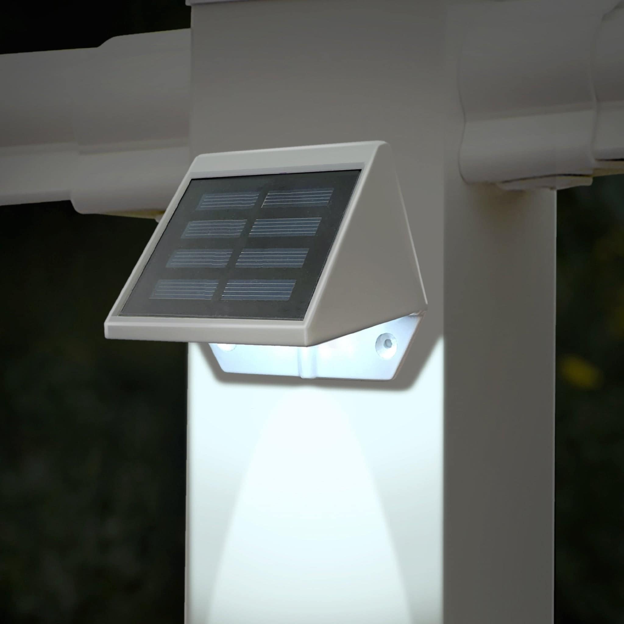 White Solar Deck And Wall Light Set Of 2