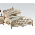 Classy Traditional Style Queen Bed Gold And White