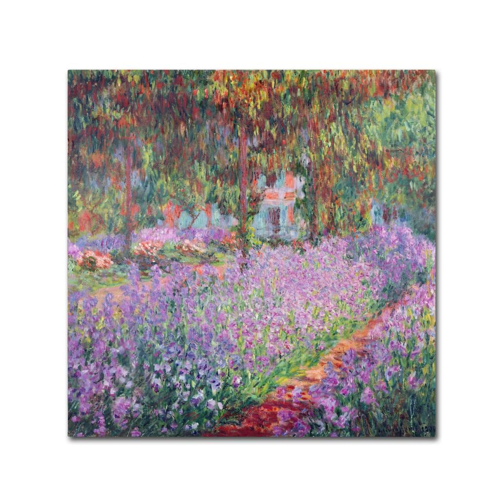 Claude Monet The Artists Garden At Giverny Canvas Art Multi