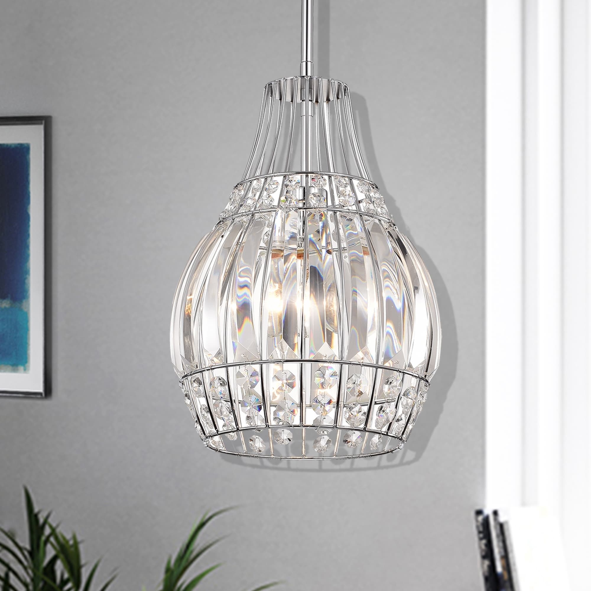 Claudia Chrome 1 Light Bowl Pendant