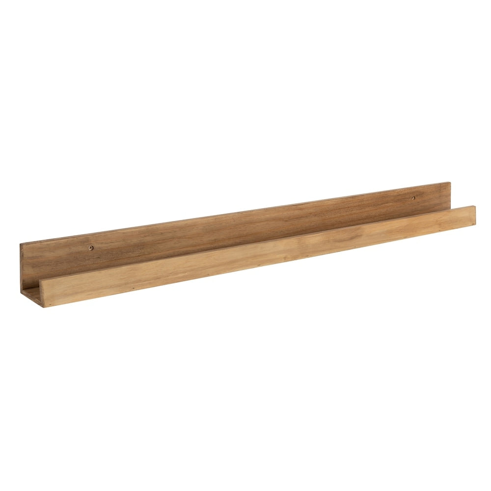 Porch Den Bear Solid Colored Wood Modern Floating Wall Shelf Picture Frame Holder Ledge