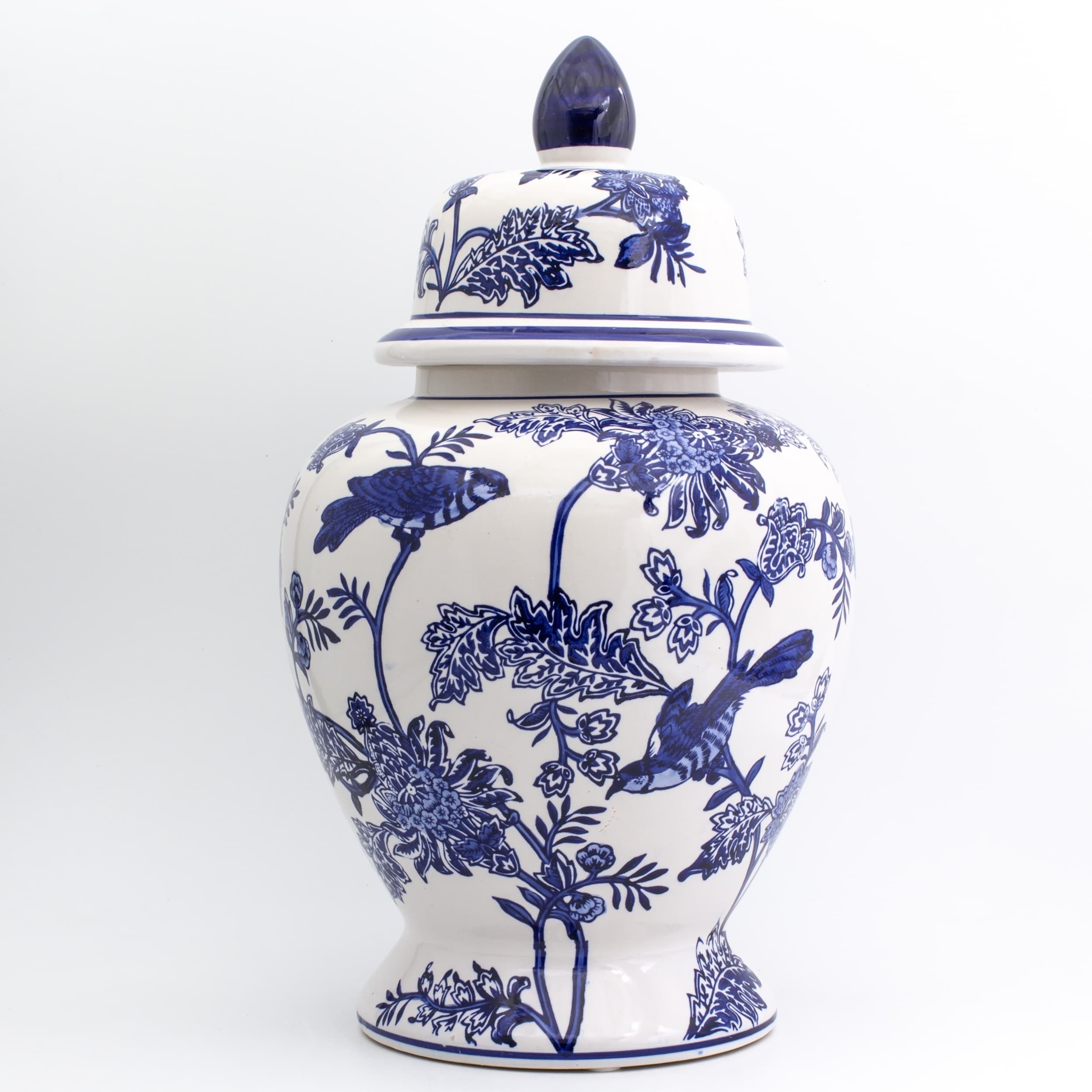 Claybarn Blue Garden Ginger Jar