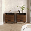 Clayfell Alamosa Nightstand With Two Drawers And Open Shelf Set Of 2