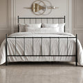 Clayfell Calhoun Classic Metal Bed Sturdy Platform Frame With Decorative Headboard Footboard