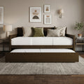 Clayfell Hyannis Twin Wood Daybed With Pull Out Trundle Solid Wood Frame Space Saving Design