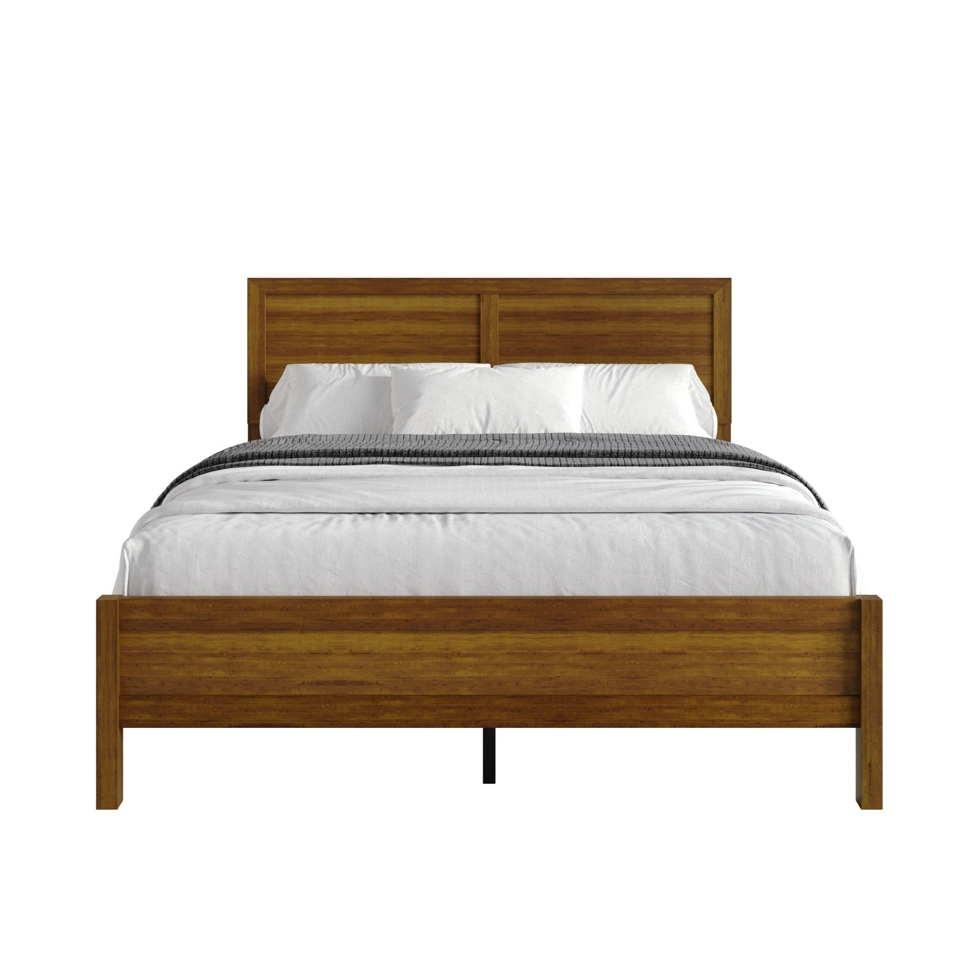 Clayfell Norton Solid Wood Platform Bed With Slats Support No Box Spring Required Easy Assembly