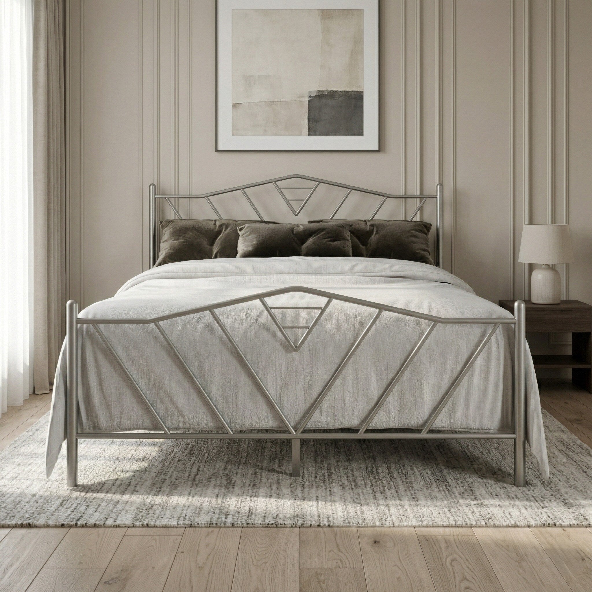 Clayfell Valdosta Metal Platform Bed No Box Spring Required Modern Design Easy Assembly