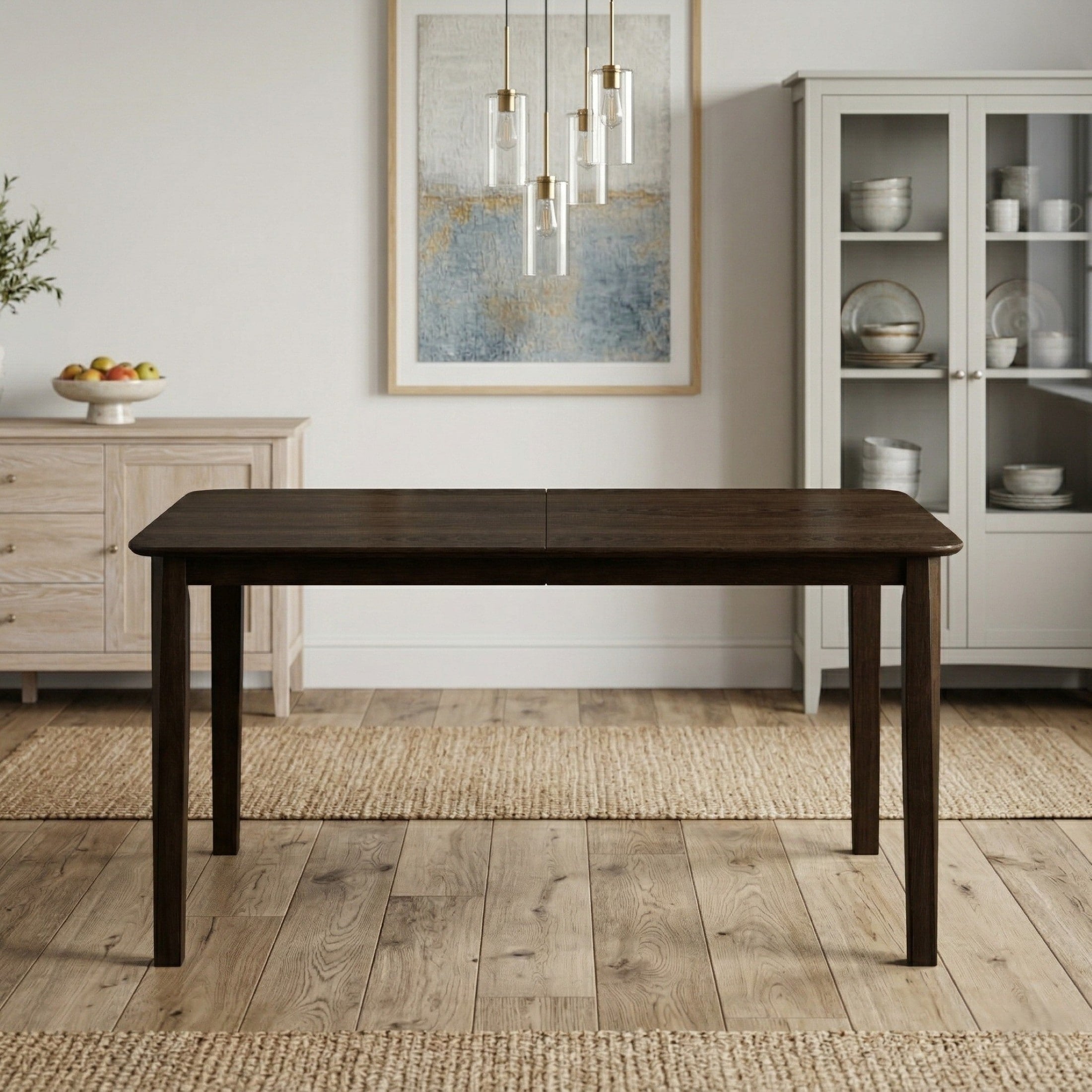 Clayfell Vinita Rectangular Dining Table With Rounded Corners