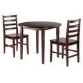 Clayton 3 Pc Set Drop Leaf Table With 2 Ladderback Chairs