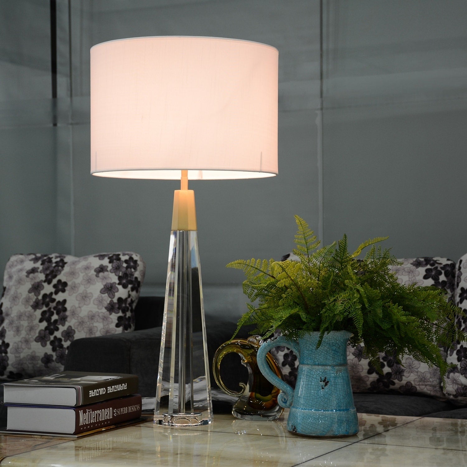 Clean Crisp And Simple Clear Faceted Glass The Monroe Table Buffet Lamp By Lucas Mckearn
