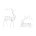 Clear Acrylic Deer Figurines Set Of 2