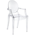 Clear Arm Transparent Chair Set Of 4