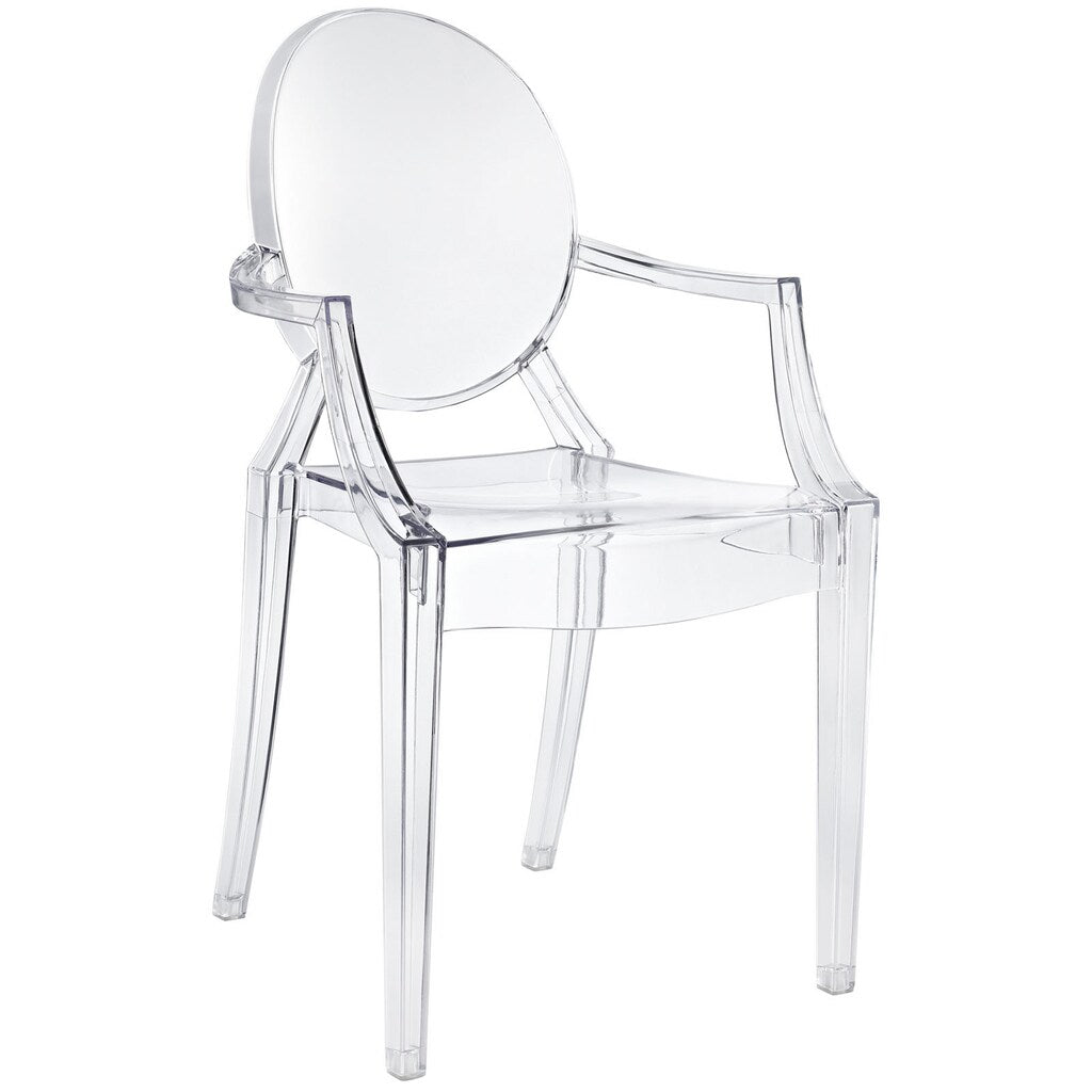 Clear Arm Transparent Chair Set Of 4