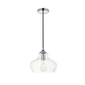 1 Light Pendant With 9 Inch Clear Glass