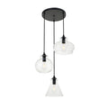 3 Light 19 Inch Pendant With Clear Glass