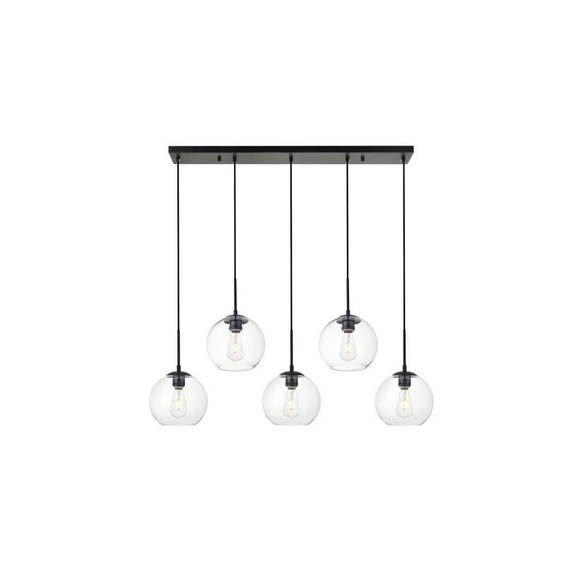 5 Light 42 Inch Pendant With Clear Glass