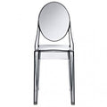 Clear Modern Dining Chair Molded Armless No Arm Side Chairs Stackable Plastic Chairs Home Office Kitchen Work