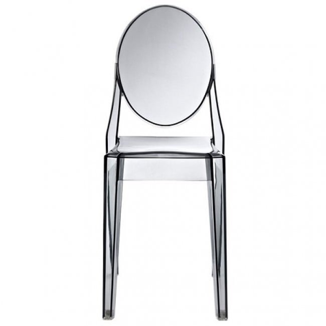 Clear Modern Dining Chair Molded Armless No Arm Side Chairs Stackable Plastic Chairs Home Office Kitchen Work