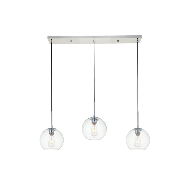 3 Light 36 Inch Pendant With Clear Glass