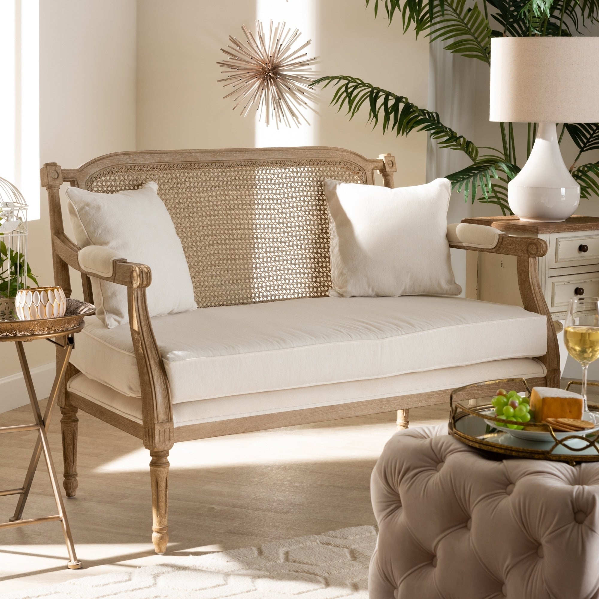 Clemence French Provincial Fabric Upholstered Armchair