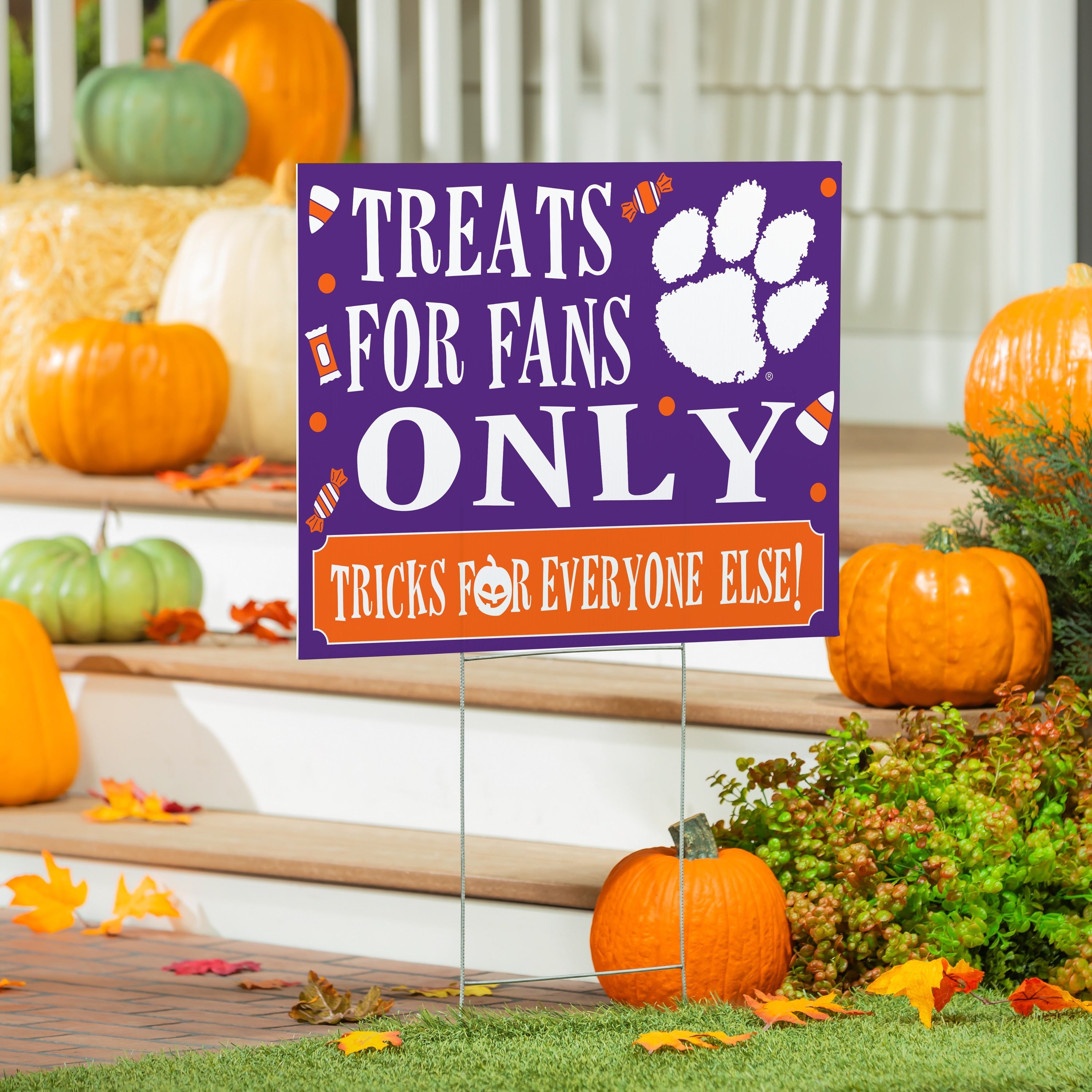 Clemson University Yard Sign Halloween Treats For Fans