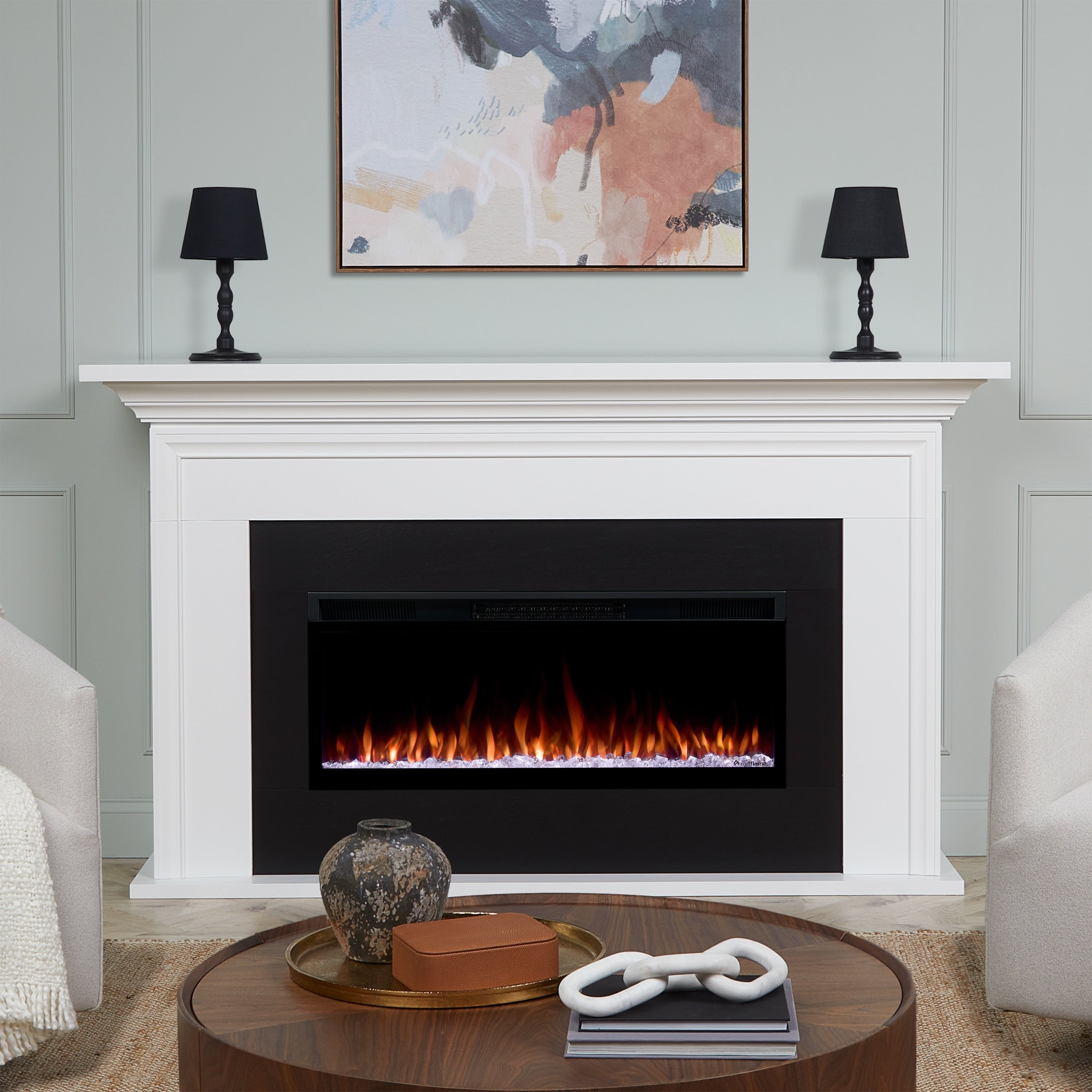 Cleo 76 Smart Landscape Electric Fireplace By Real Flame