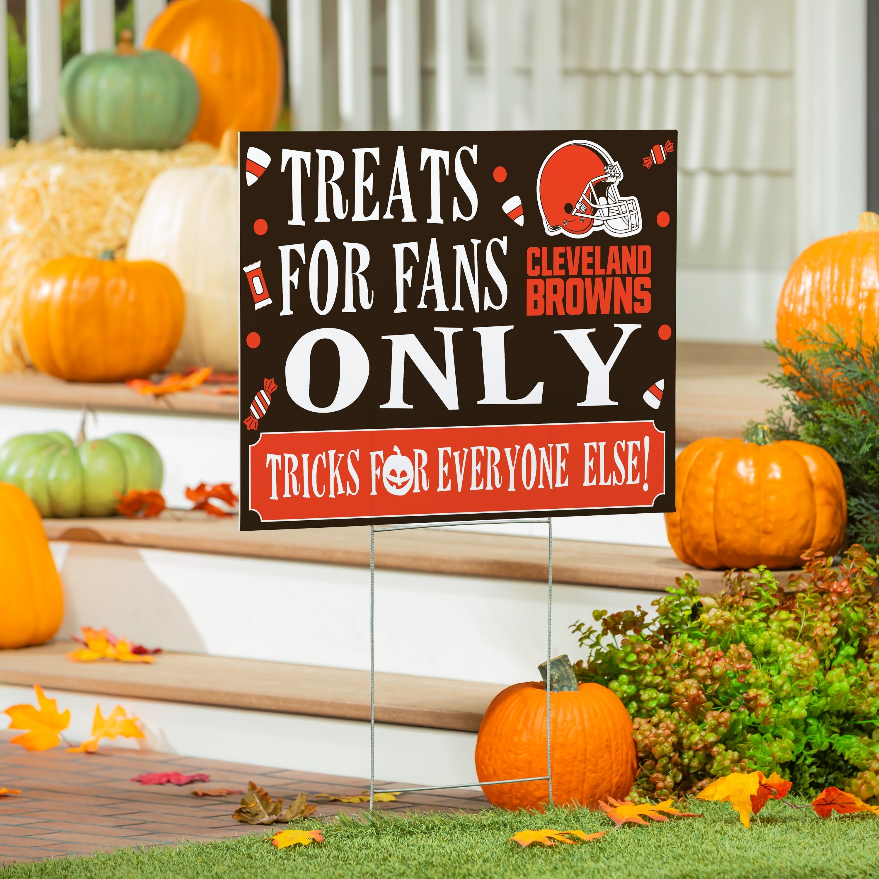 Cleveland Browns Yard Sign Halloween Treats For Fans