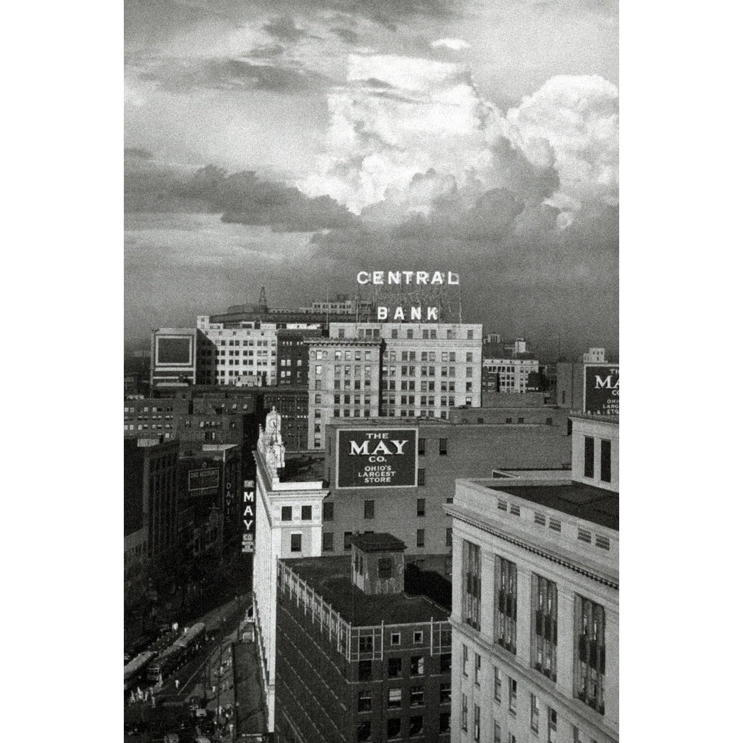Cleveland Skyline Black And White Gallery Wrapped Canvas
