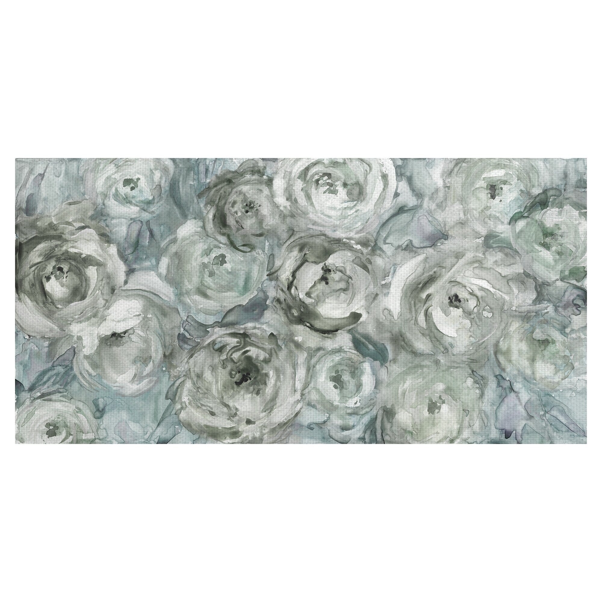 Climbing Roses Silver By Carol Robinson Wrapped Canvas Art Print