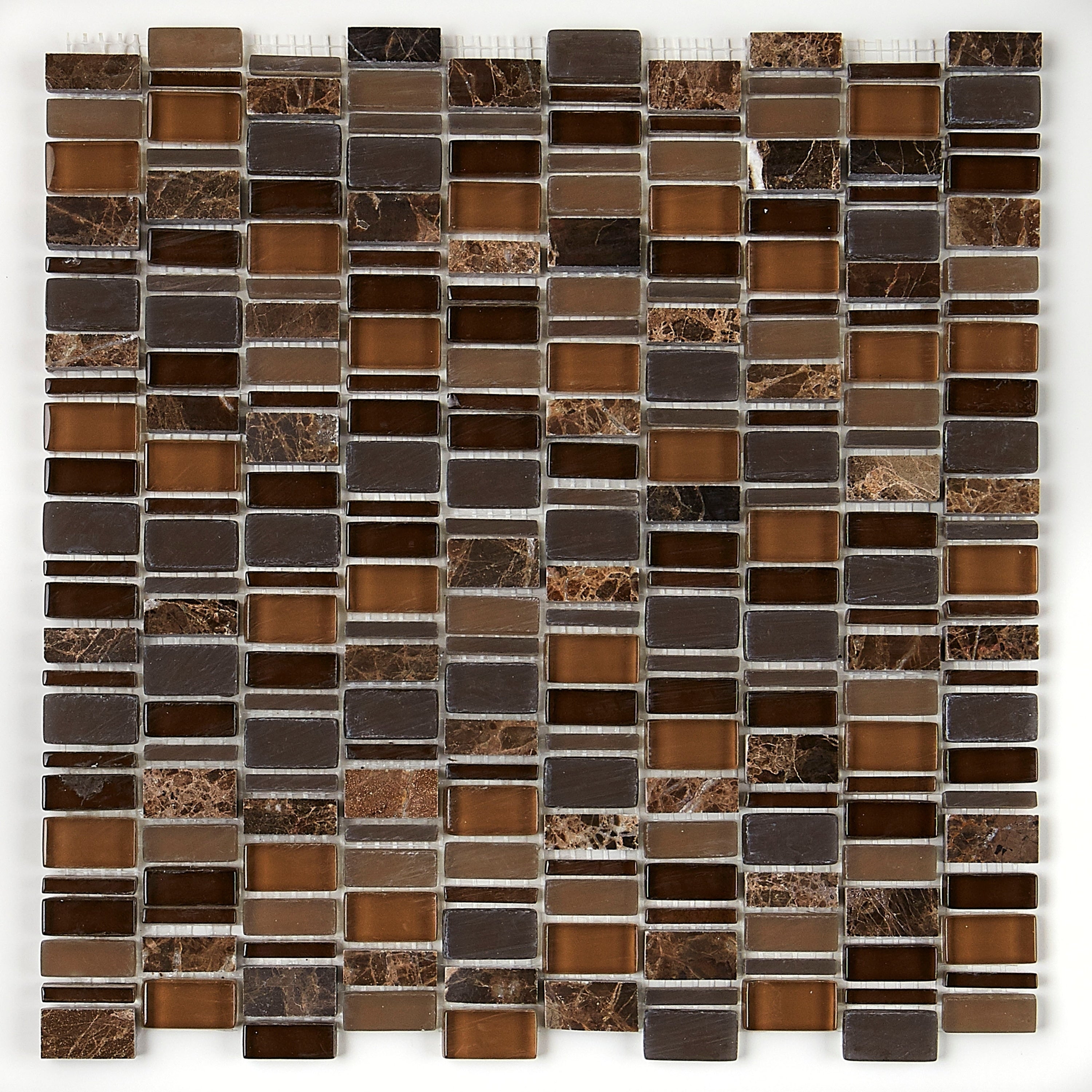 Clio Mosaics 1 X Random Mosaic Glass And Stone Tile In Eos 12X12