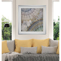Clockworks I Custom Framed Print Blue White Grey Yellow Green Silver Gold