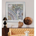 Clockworks Ii Custom Framed Print Blue White Grey Yellow Green Silver Gold