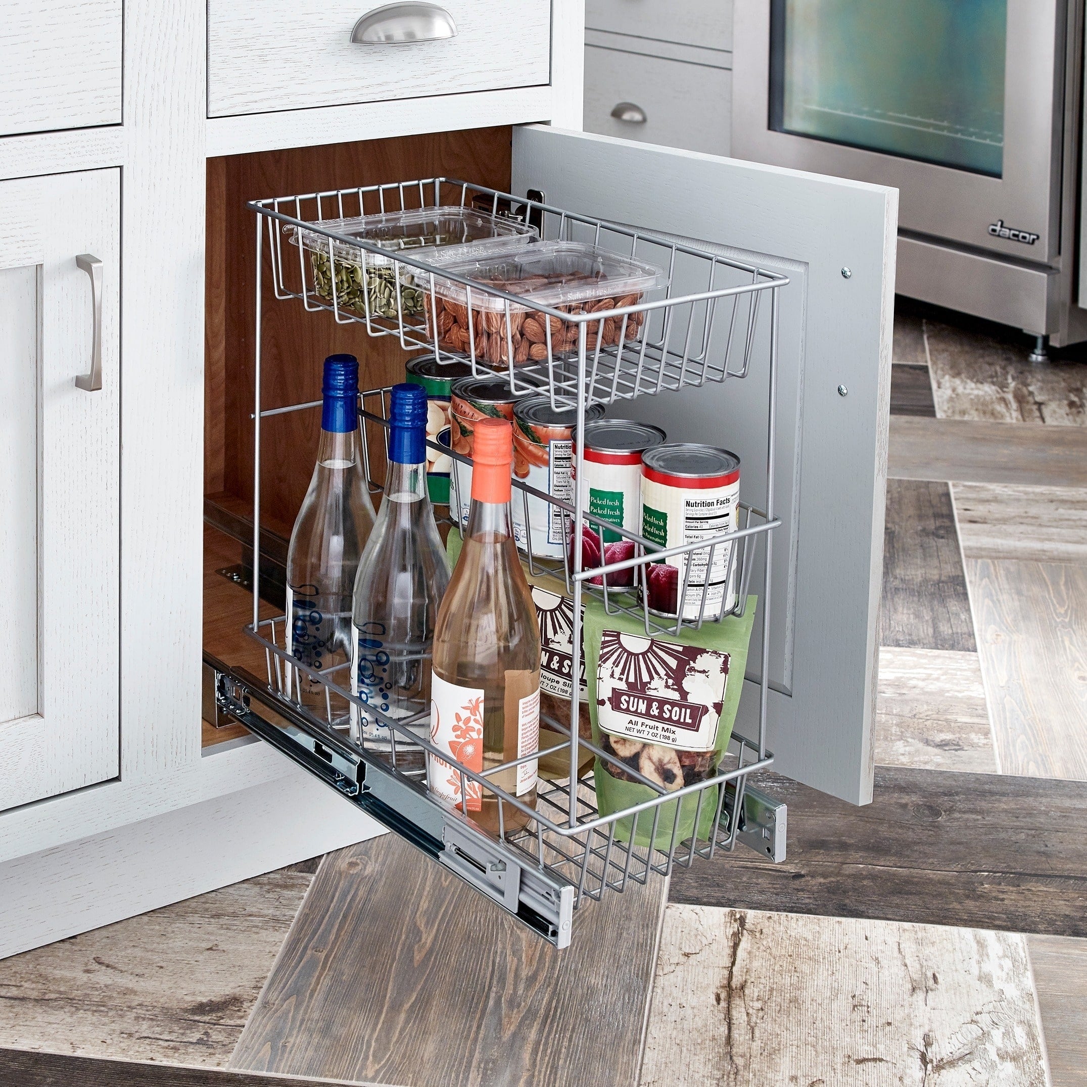 Closetmaid Premium 8.75 Inch 3 Tier Compact Cabinet Pull Out Basket