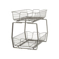 Closetmaid Two Tier Nickel Pull Out Cabinet Organizer