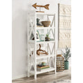 The Gray Barn Xanadu Hill X Frame 5 Tier Bookshelf