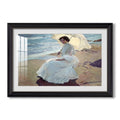 Clotilde On The Beach 1904 Joaquin Sorolla Custom Framed Print