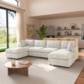 Cloud Couch Modular Sectional Sofa 134 U Shaped Couch For Livingroom Oversized Convertible Wide Seater With 2 Ottomans