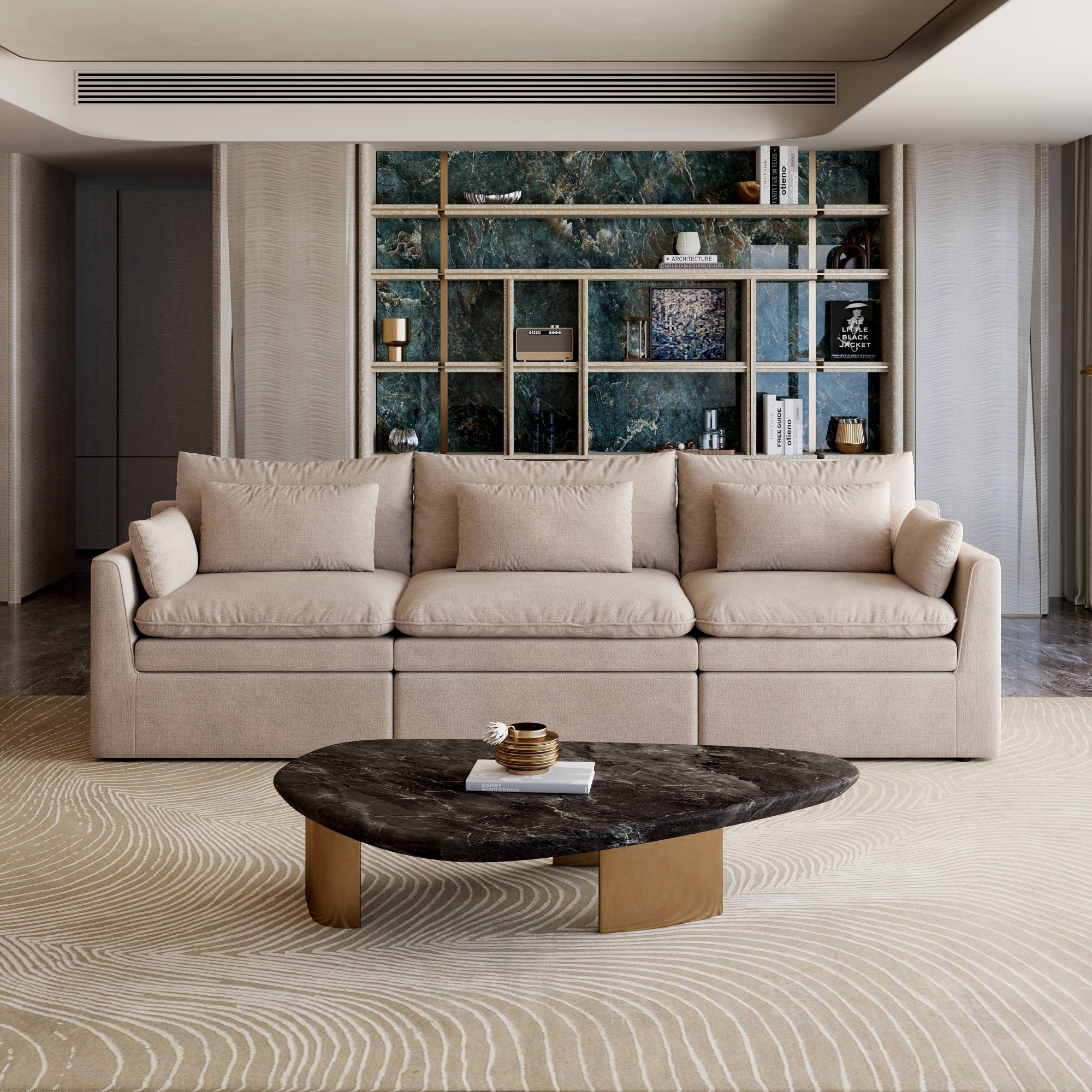 Cloud Modular Sectional Sofa Modern Minimalist Upholstered Couches With Removable Covers Pillows