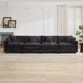 Cloud Sofa 4 Seats Ottoman Is Not Included Comfy Double Layer Upholstered Seat Cushion Breathable Chenille Fabric